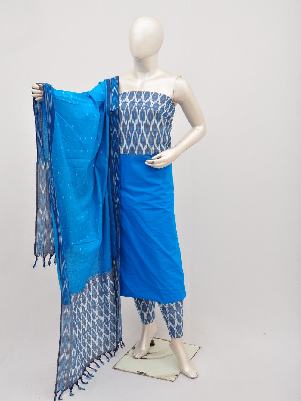 Pochampally Ikat Dress Material with Same Dupatta model 1 [D00702009]