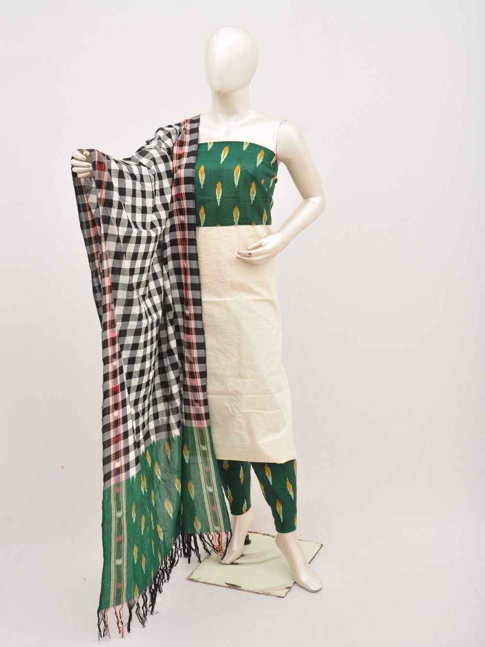 Ikat Dress Material with Same Dupatta model 1 [D00708073]