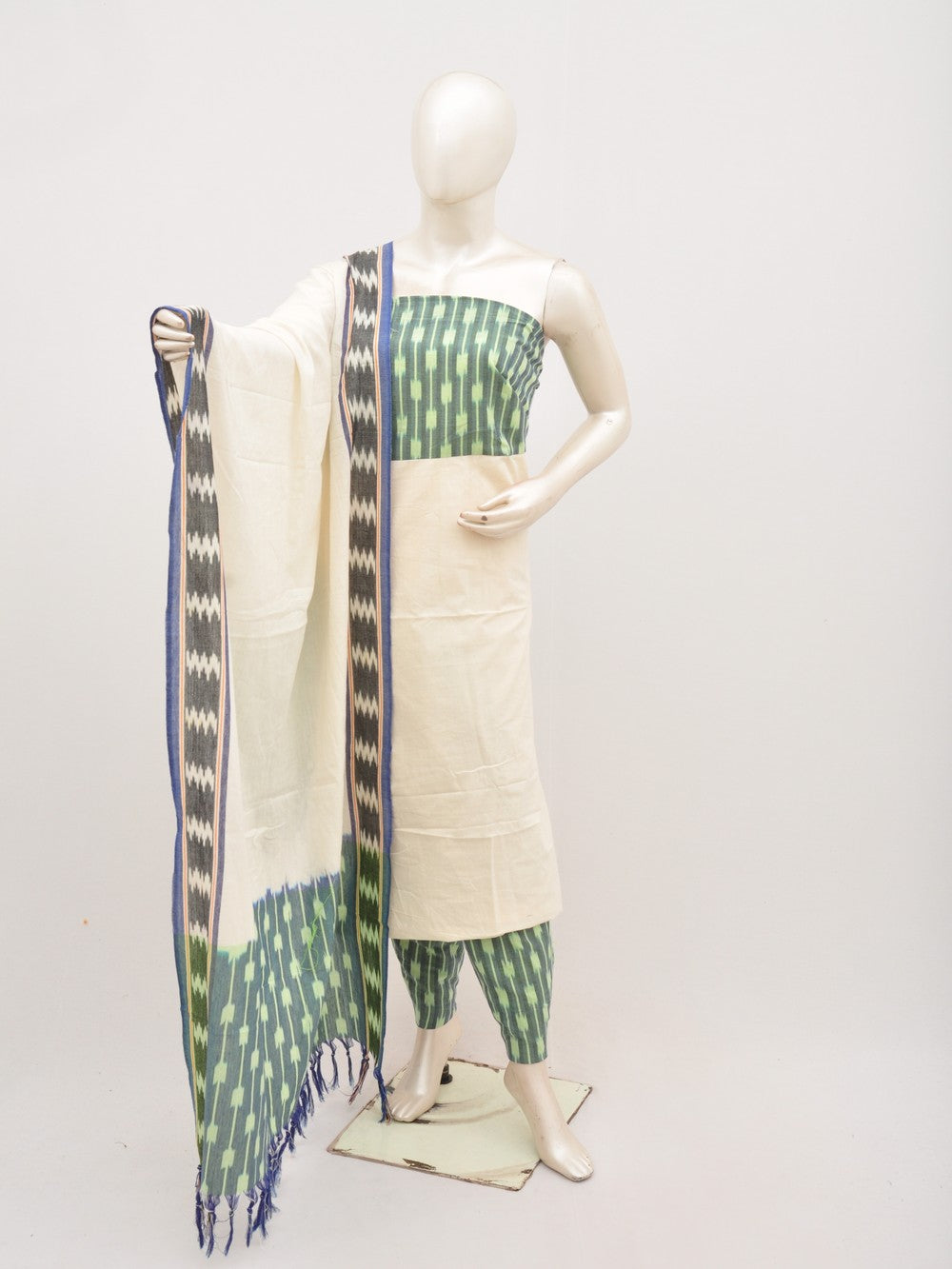Ikat Dress Material with Same Dupatta model 1 [D00708074]