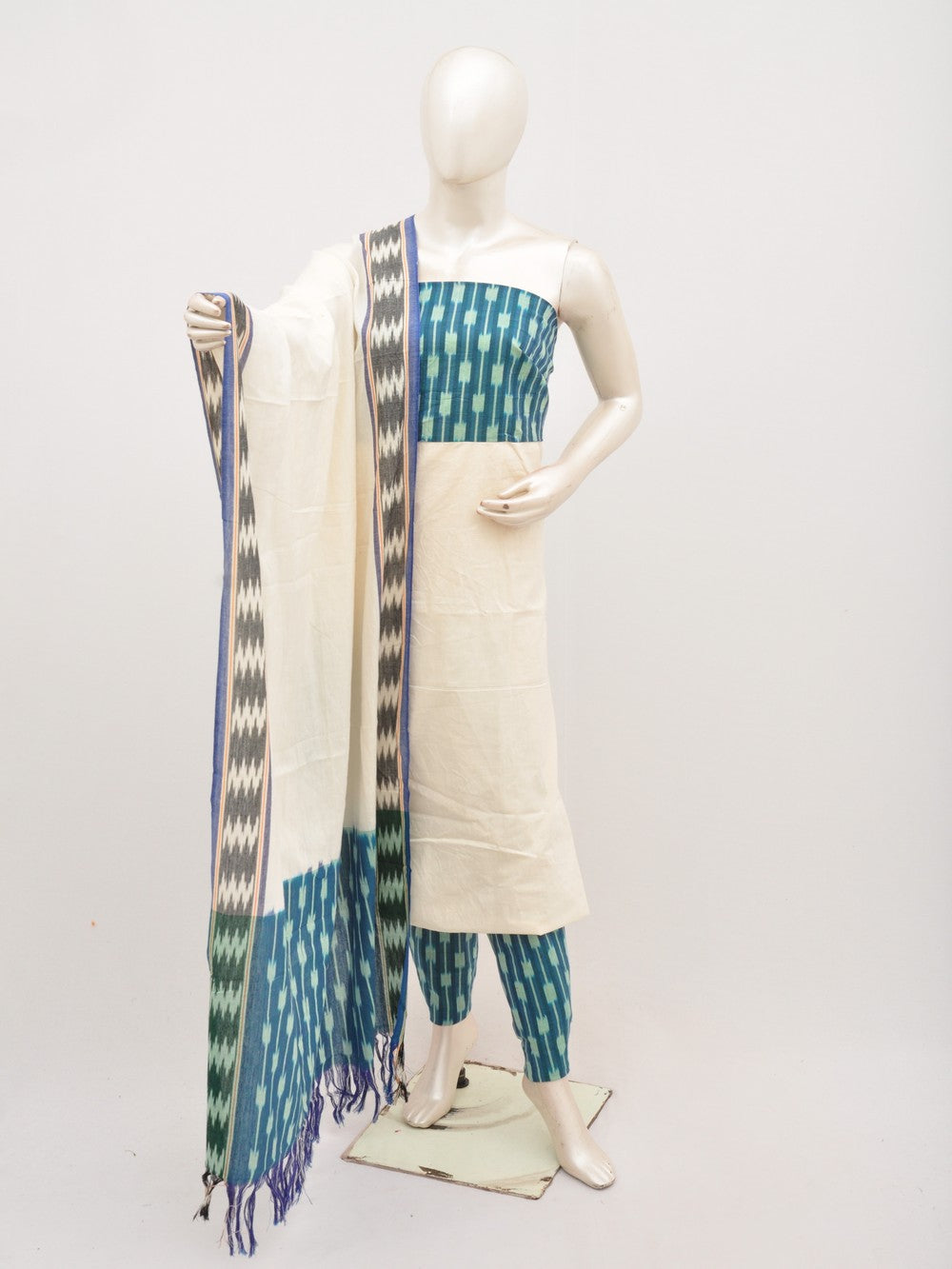 Ikat Dress Material with Same Dupatta model 1 [D00708075]