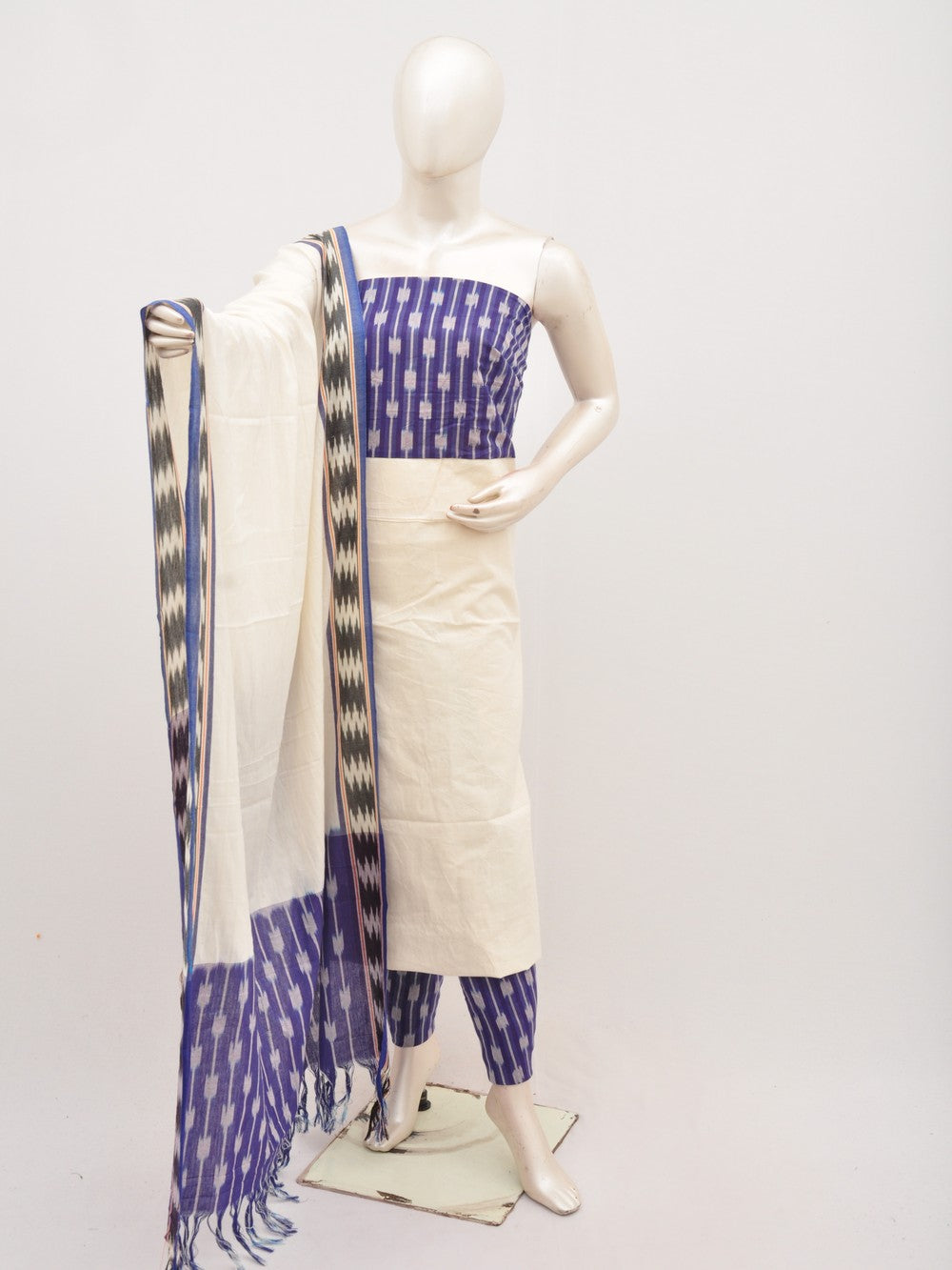 Ikat Dress Material with Same Dupatta model 1 [D00708076]