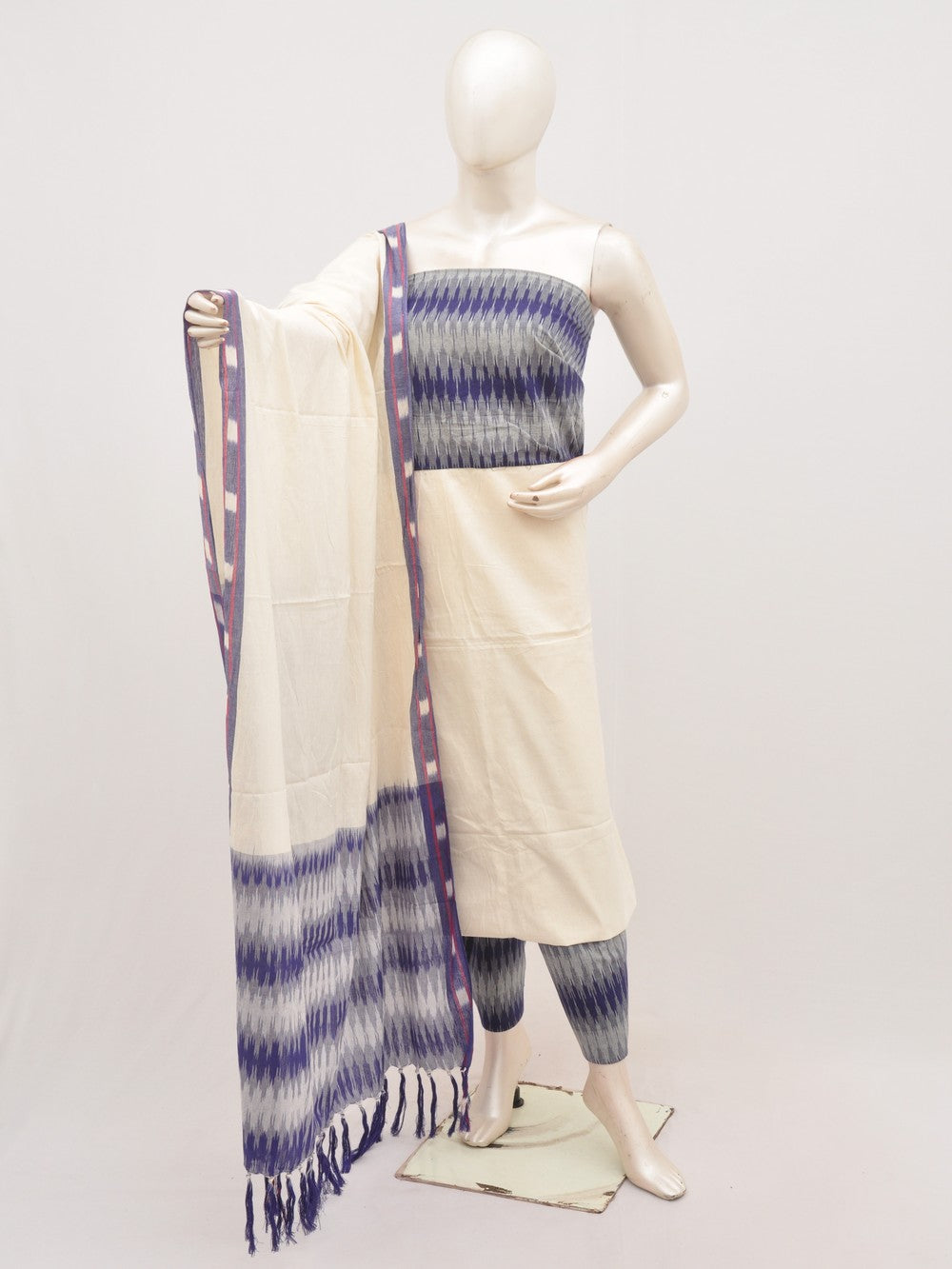Ikat Dress Material with Same Dupatta model 1 [D00823035]