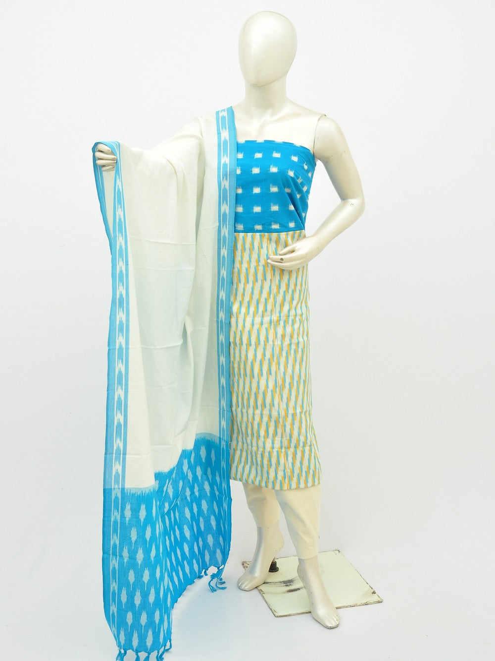 Ikat Dress Material with Same Dupatta model 1 [D10630023]