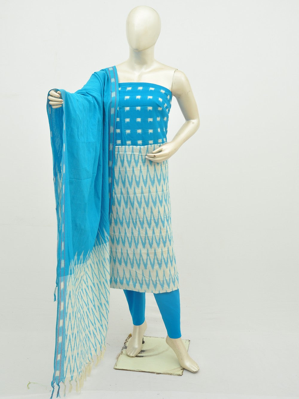 Ikat Dress Material with Same Dupatta model 1 [D20322024]