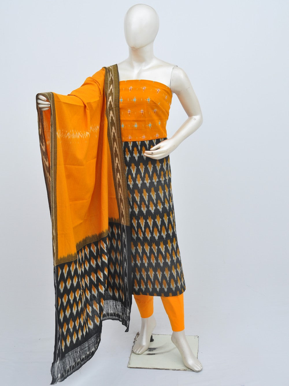 Ikat Dress Material with Same Dupatta model 1 [D21105003]