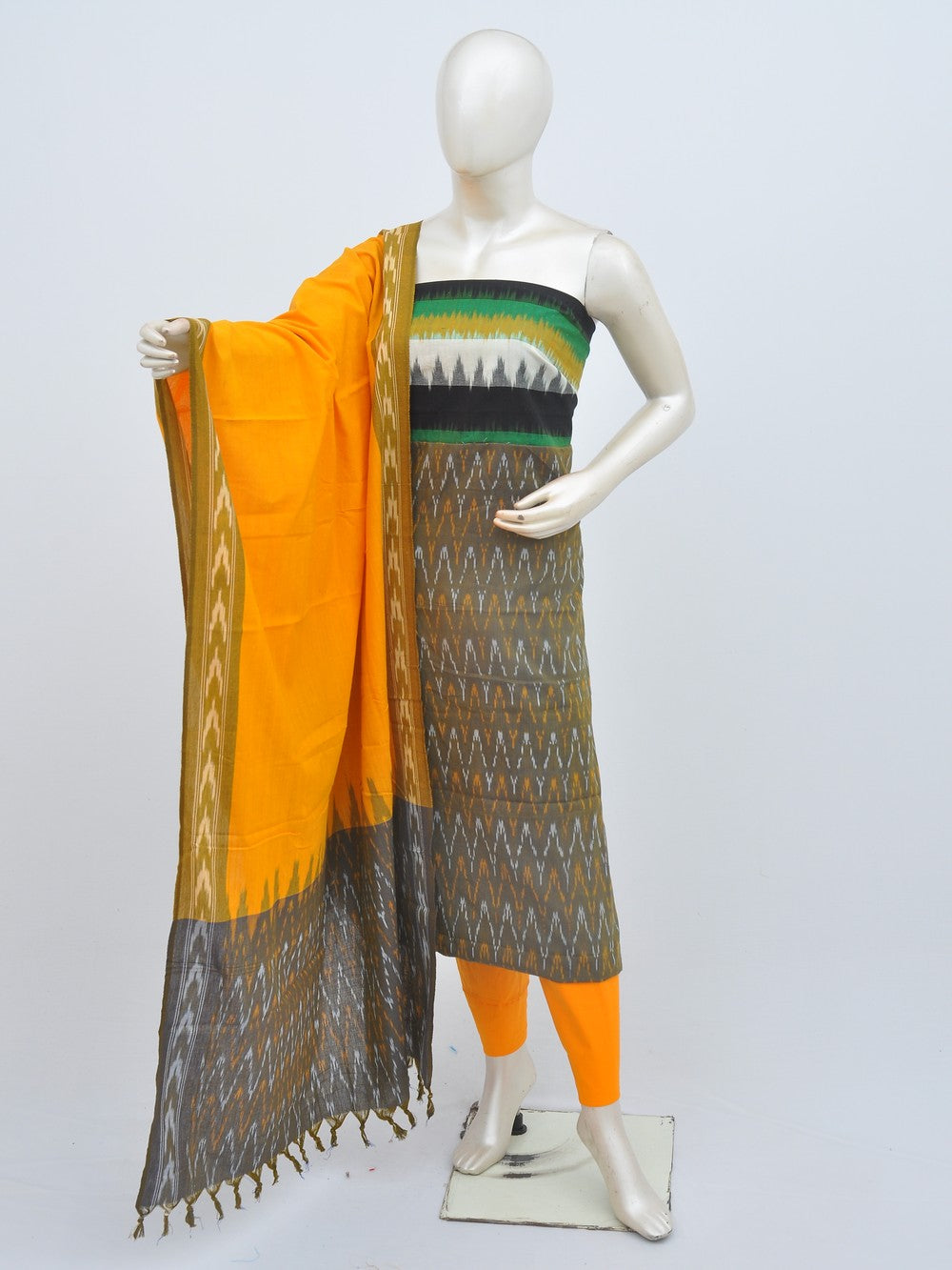 Ikat Dress Material with Same Dupatta model 1 [D21105007]