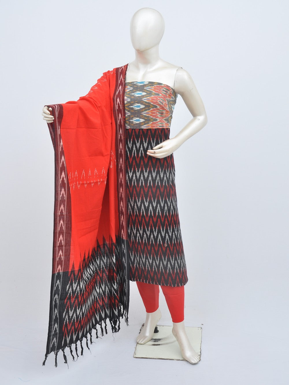 Ikat Dress Material with Same Dupatta model 1 [D21105009]