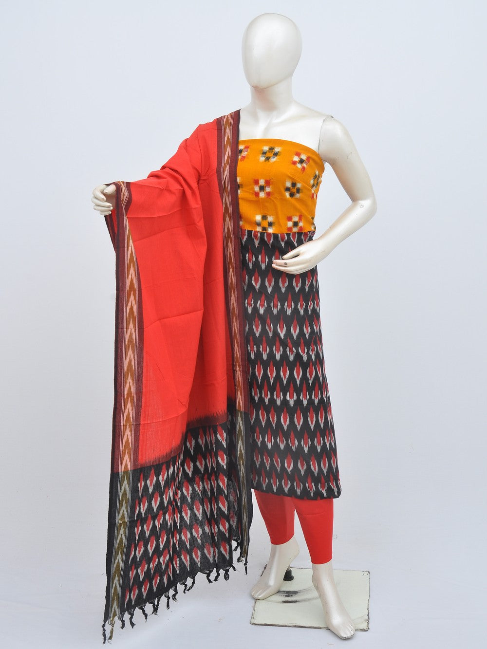 Ikat Dress Material with Same Dupatta model 1 [D21105011]