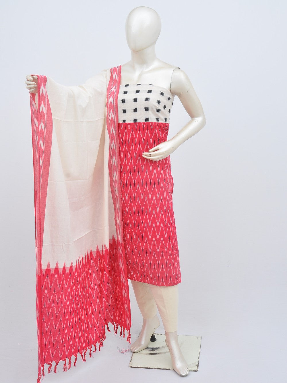 Ikat Dress Material with Same Dupatta model 1 [D21105012]
