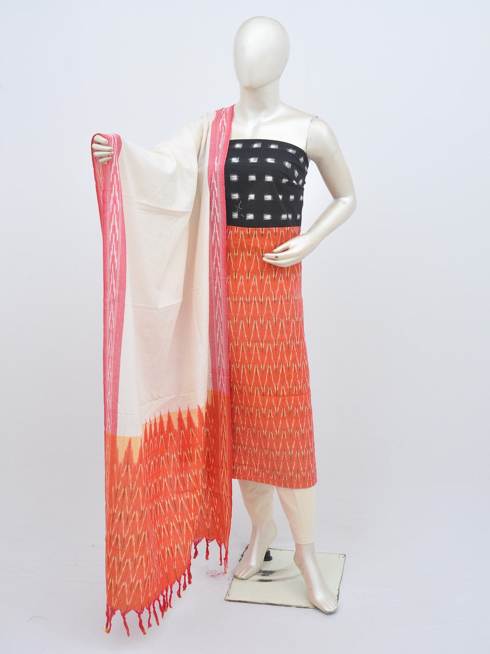Ikat Dress Material with Same Dupatta model 1 [D21105013]