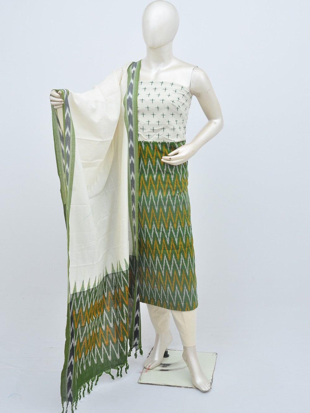 Ikat Dress Material with Same Dupatta model 1 [D21105014]