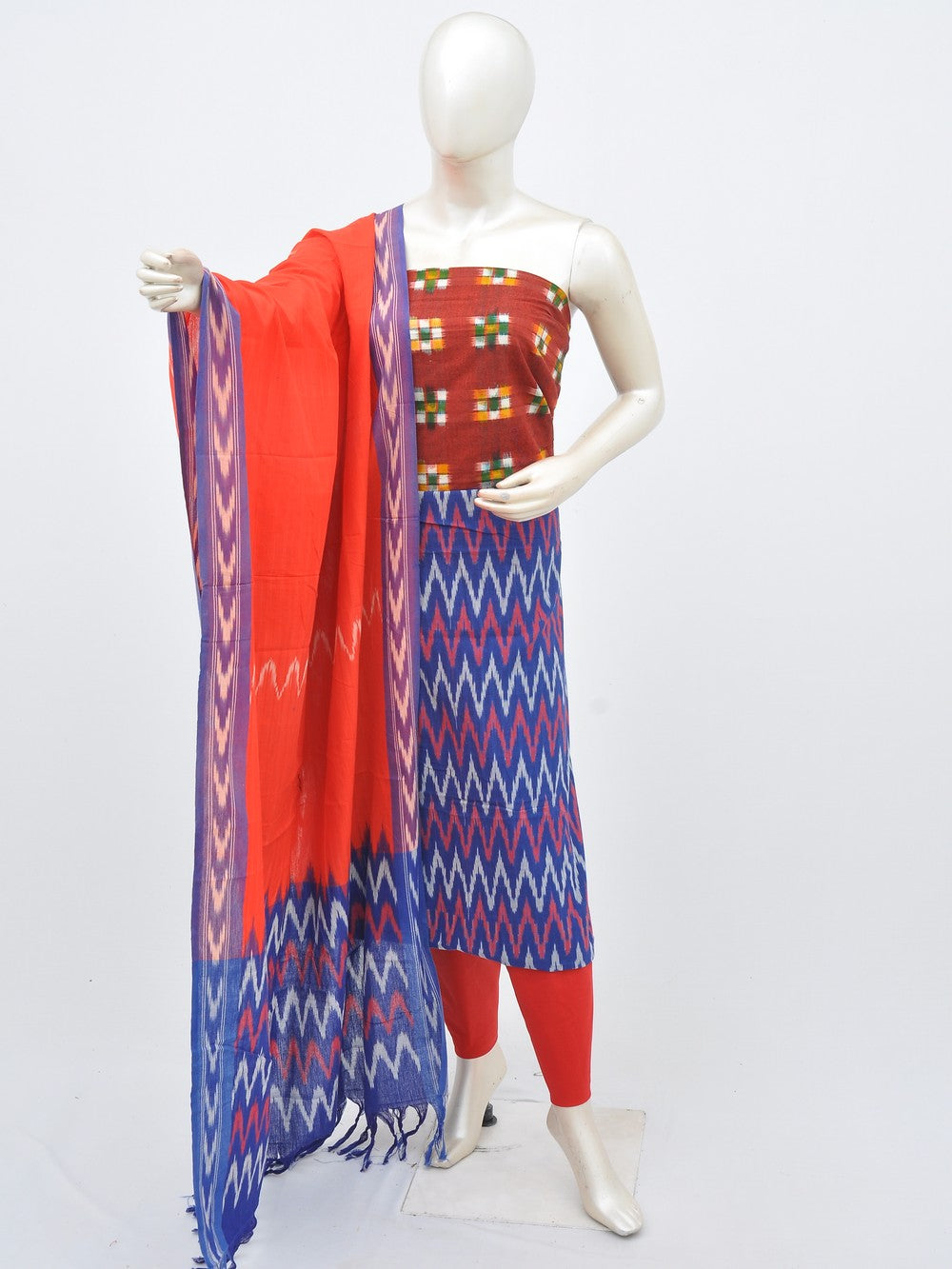 Ikat Dress Material with Same Dupatta model 1 [D30228015]