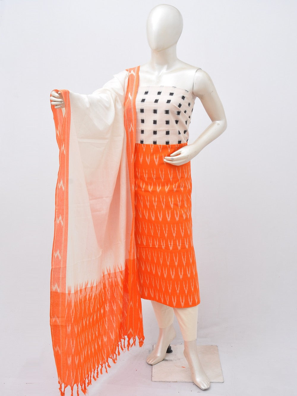 Ikat Dress Material with Same Dupatta model 1 [D30412048]