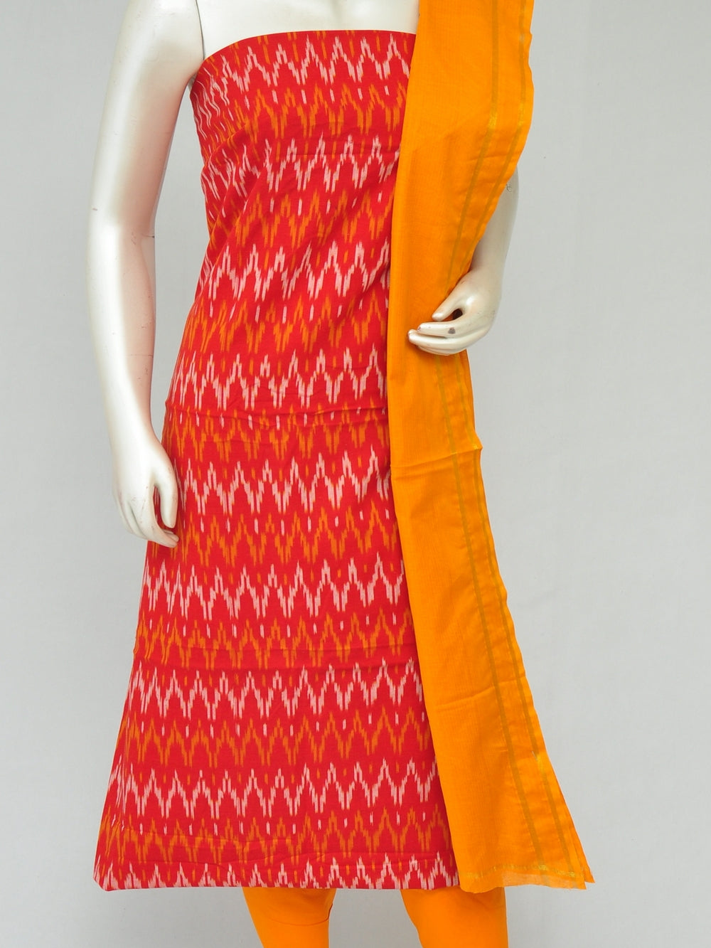 Black and Yellow Pochampally ikkat Cotton 3pc Suit – Shilphaat.com