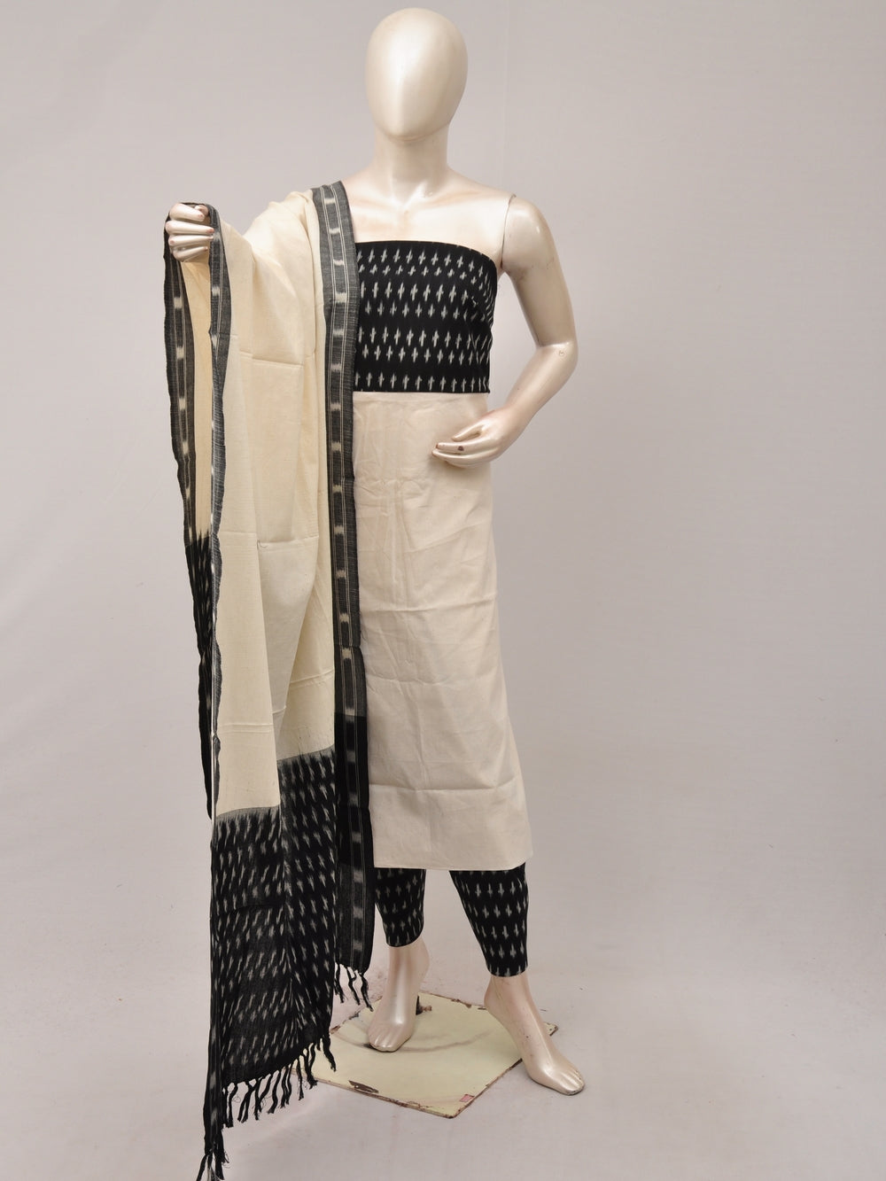 Pochampally Ikat Dress Material with Same Dupatta model 1 [D81016067]