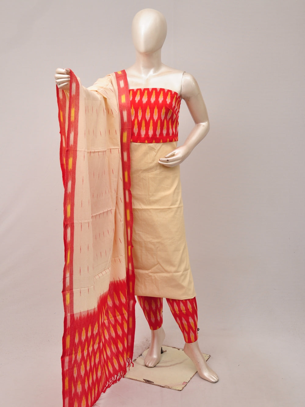 Pochampally Ikat Dress Material with Same Dupatta model 1 [D81016073]