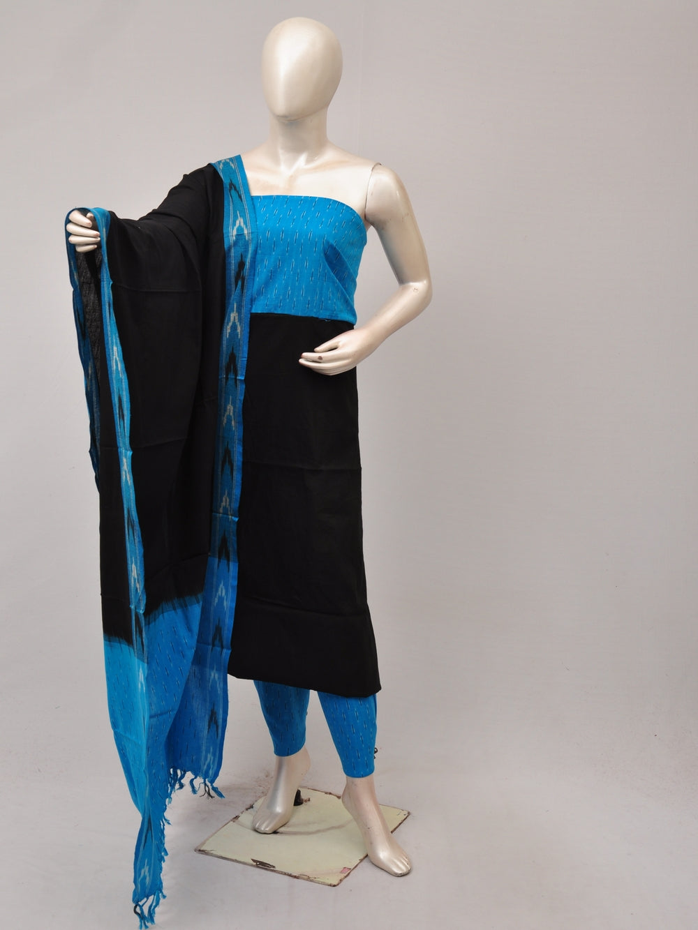 Pochampally Ikat Dress Material with Same Dupatta model 1  [D81016074]