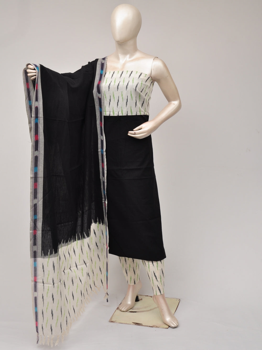 Pochampally Ikat Dress Material with Same Dupatta model 1  [D81016080]