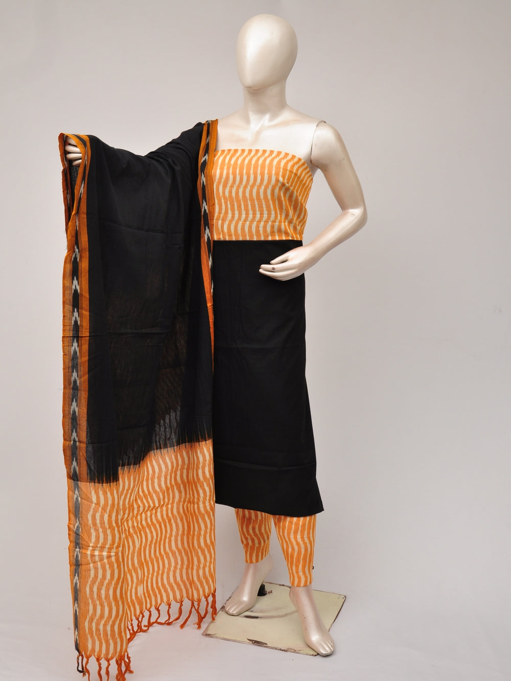 Pochampally Ikat Dress Material with Same Dupatta model 1  [D81016081]