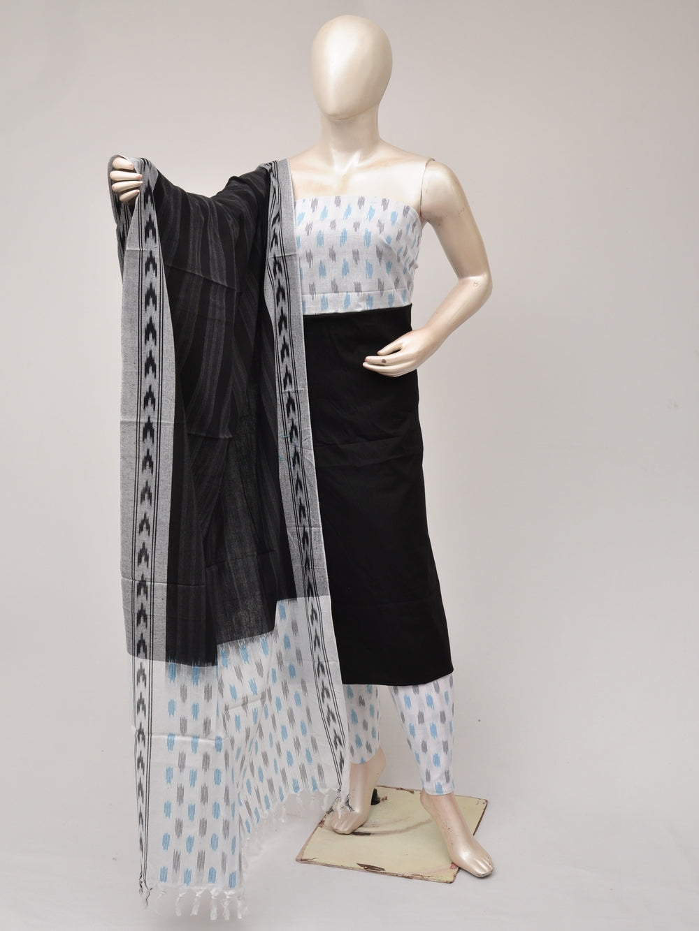 Pochampally Ikat Dress Material with Same Dupatta model 1  [D81016082]