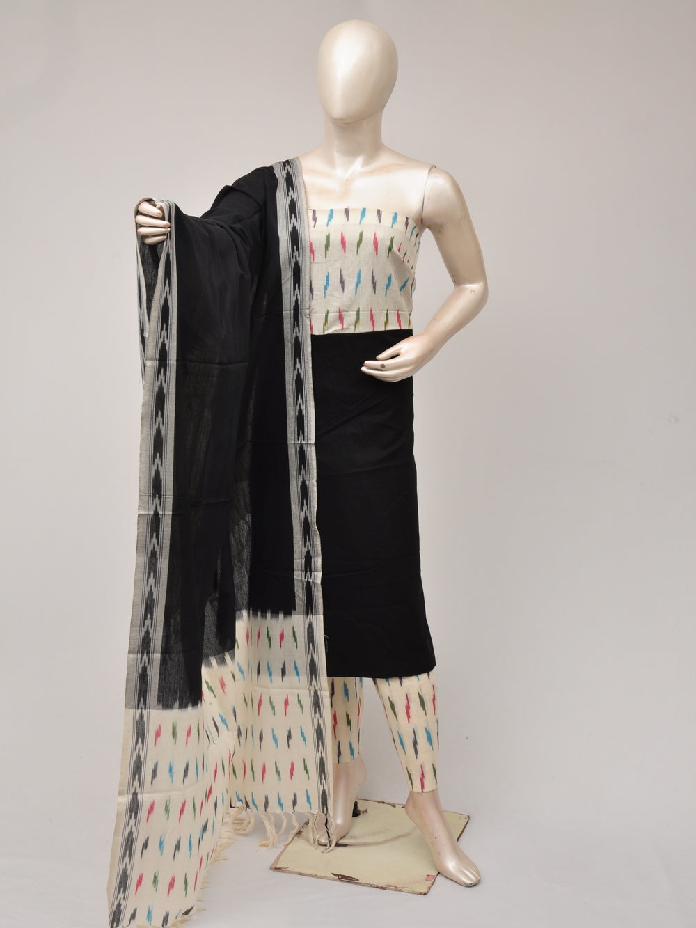 Pochampally Ikat Dress Material with Same Dupatta model 1 [D81016087]