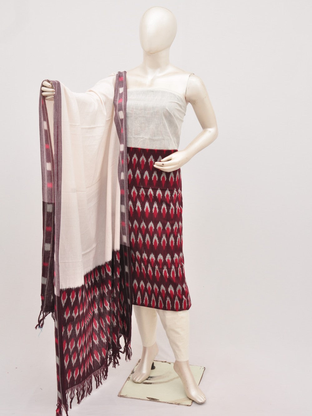 Pochampally Ikat Dress Material with Same Dupatta model 1 [D91002020]