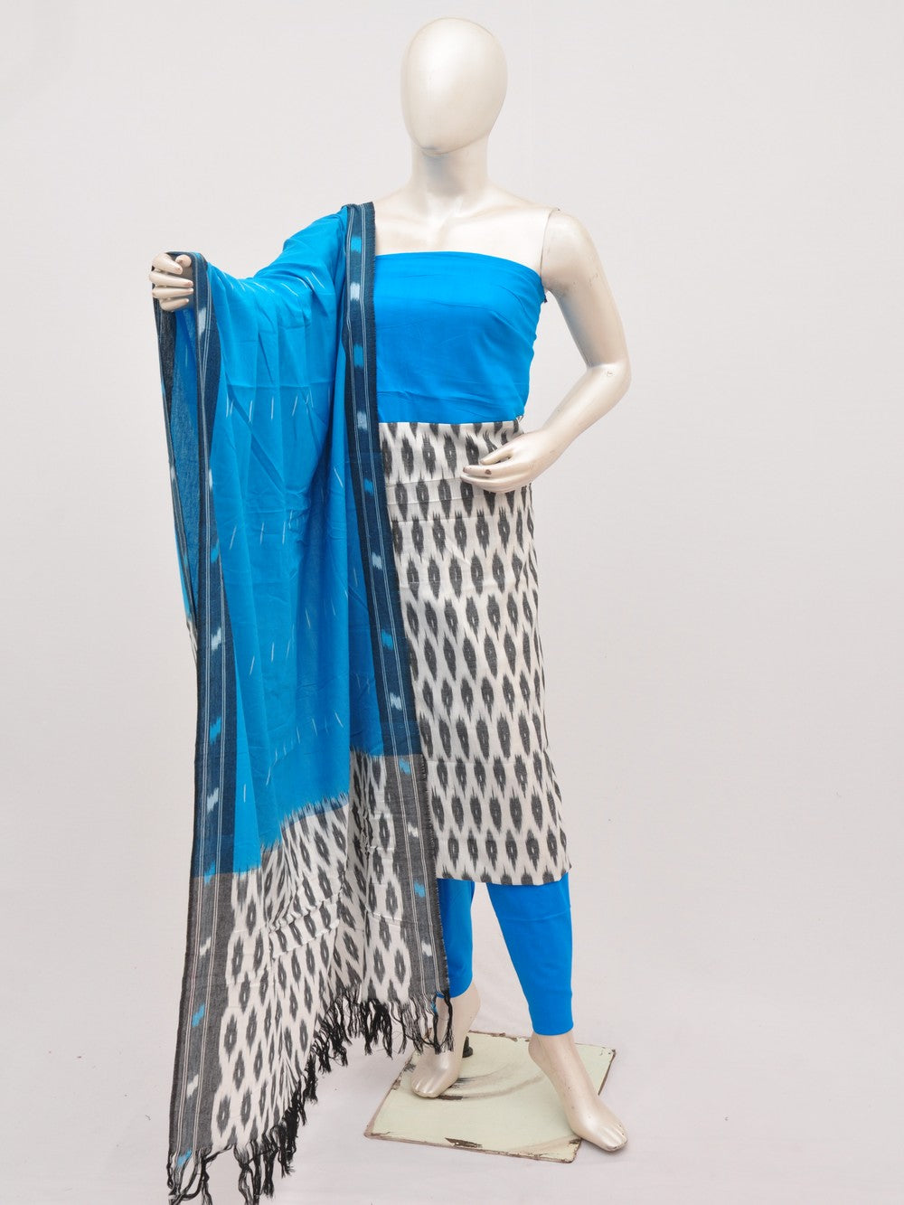 Pochampally Ikat Dress Material with Same Dupatta model 1 [D91002028]