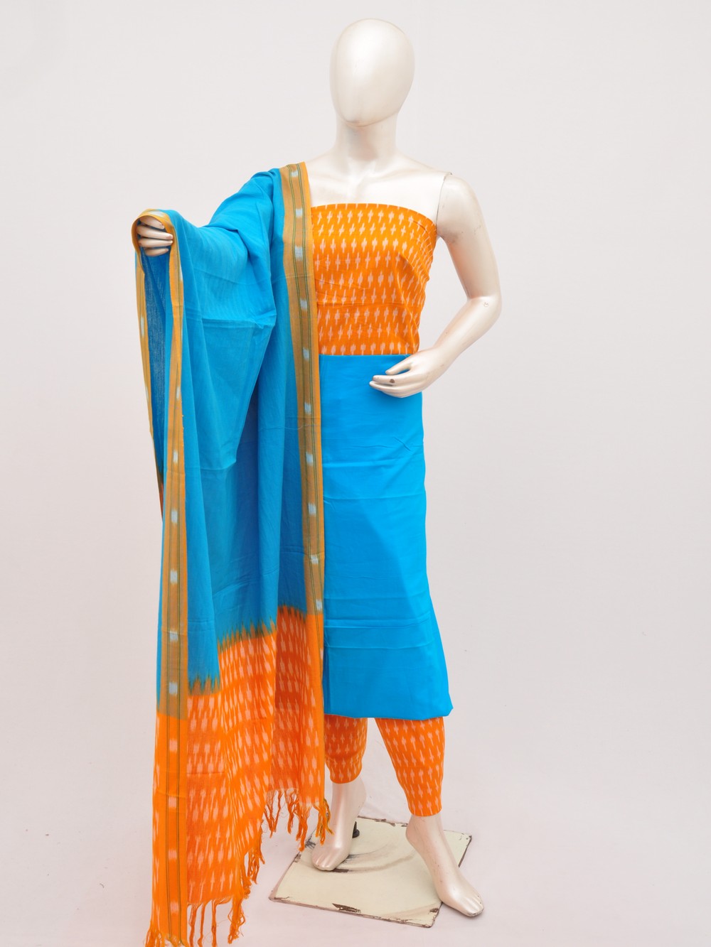 Pochampally Ikat Dress Material with Same Dupatta model 1 [D91002033]