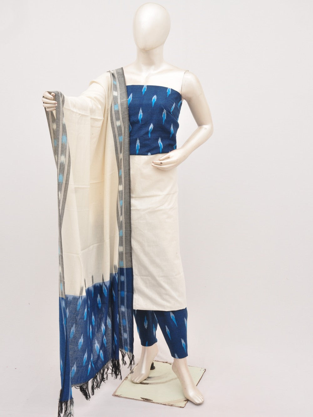 Pochampally Ikat Dress Material with Same Dupatta model 1 [D91002036] - DressesForWomen.IN