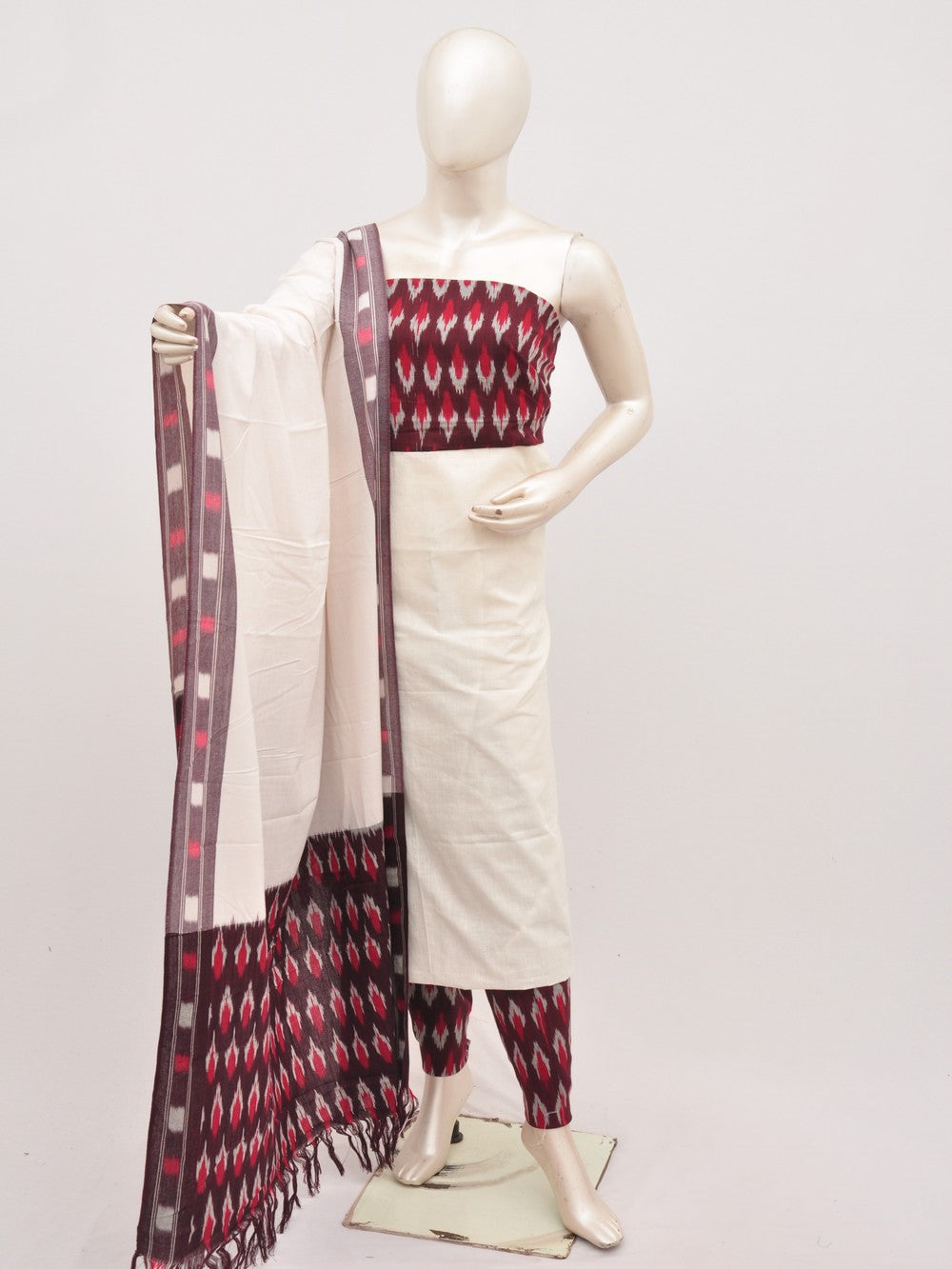Pochampally Ikat Dress Material with Same Dupatta model 1 [D91002040] - DressesForWomen.IN