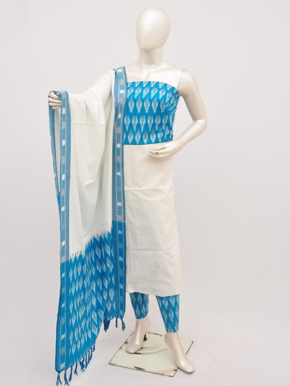 Pochampally Ikat Dress Material with Same Dupatta model 1 [D91002041]