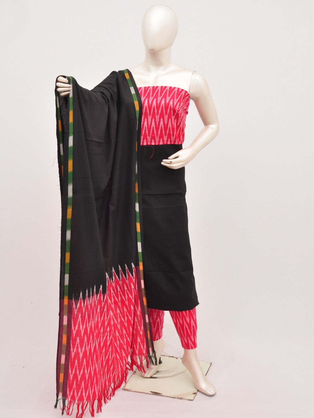 Pochampally Ikat Dress Material with Same Dupatta model 1 [D91002042]