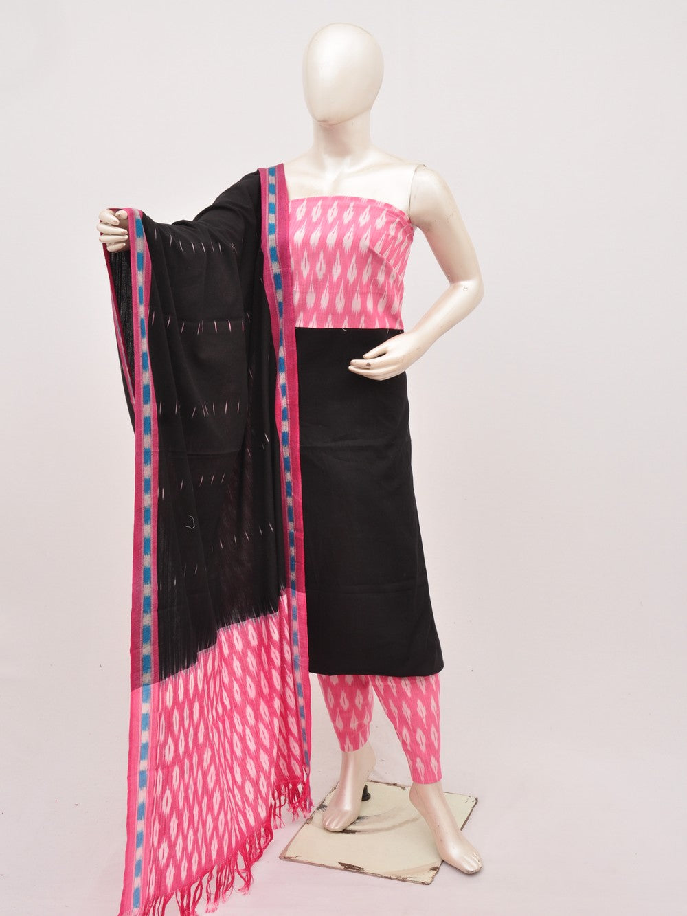 Pochampally Ikat Dress Material with Same Dupatta model 1 [D91002043]