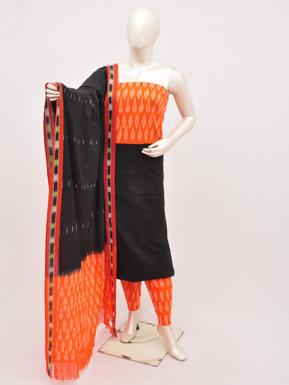 Pochampally Ikat Dress Material with Same Dupatta model 1 [D91002044]