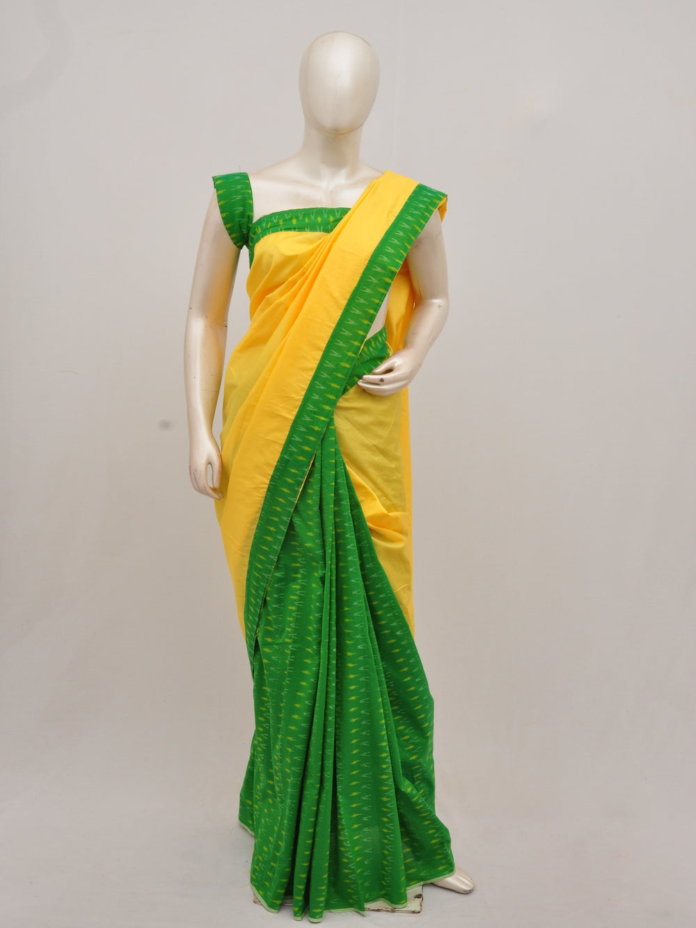 Pochampally Silk Designer Partly-Pallu Saree  D[90828003]