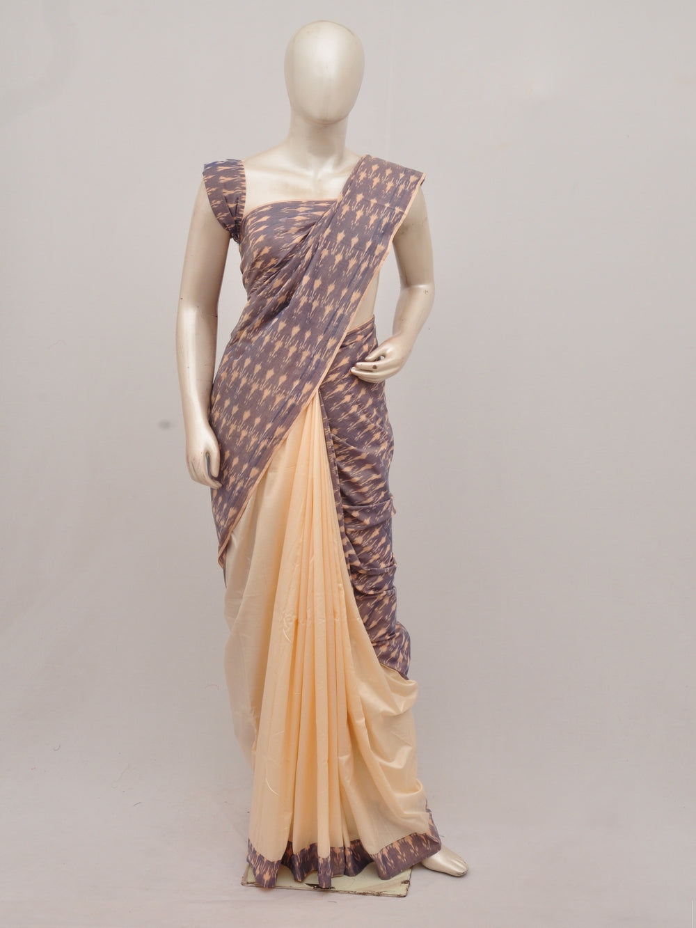 Pochampally Silk Designer Partly-Pallu Saree  D[90830014]