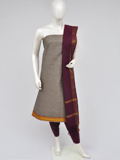 Zari border dress material [D60914000] - DressesForWomen.IN