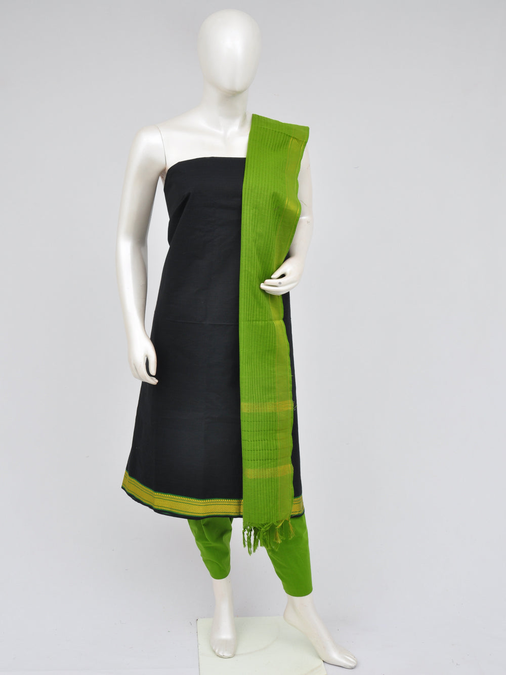 Zari border dress material [D60914004]