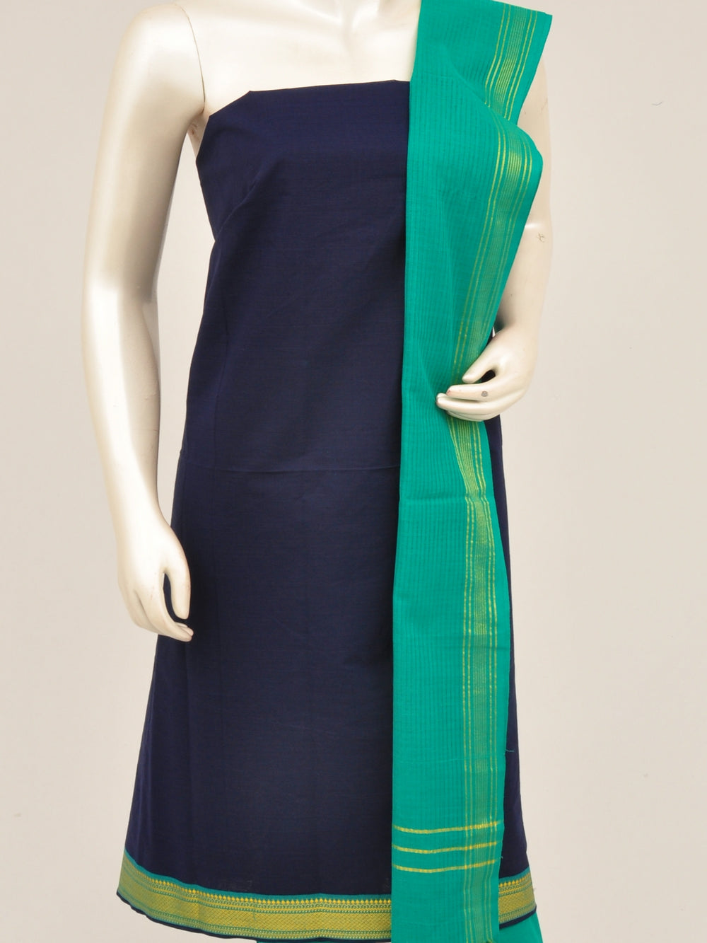 Zari border dress material [D60914005] - DressesForWomen.IN