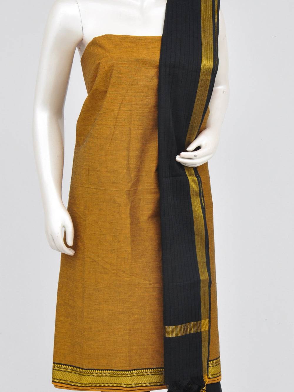 Zari border dress material [D60914010]