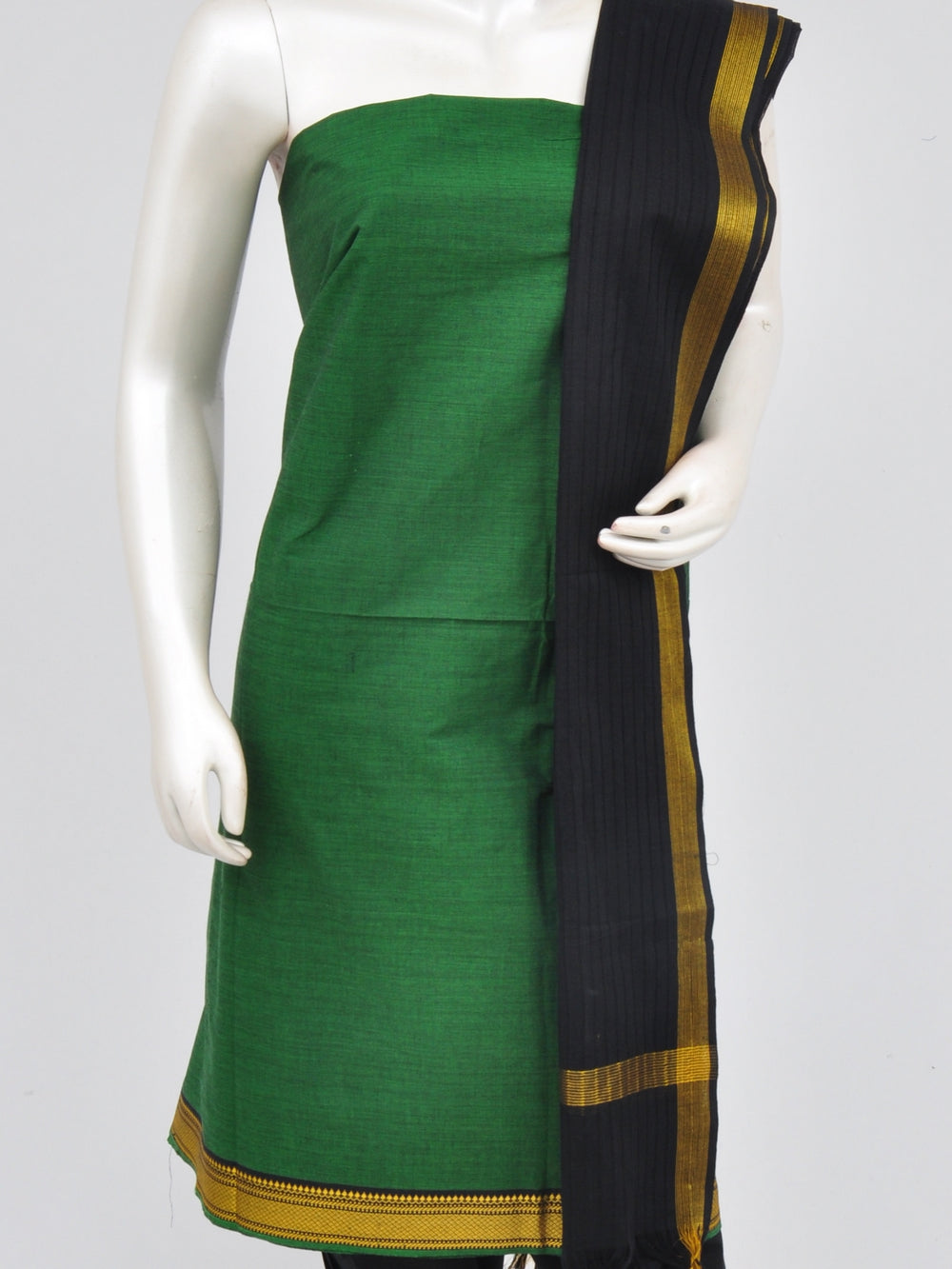Zari border dress material [D60914011]
