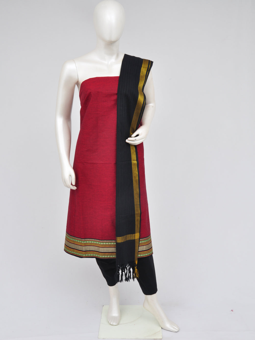Zari border dress material [D60914014]