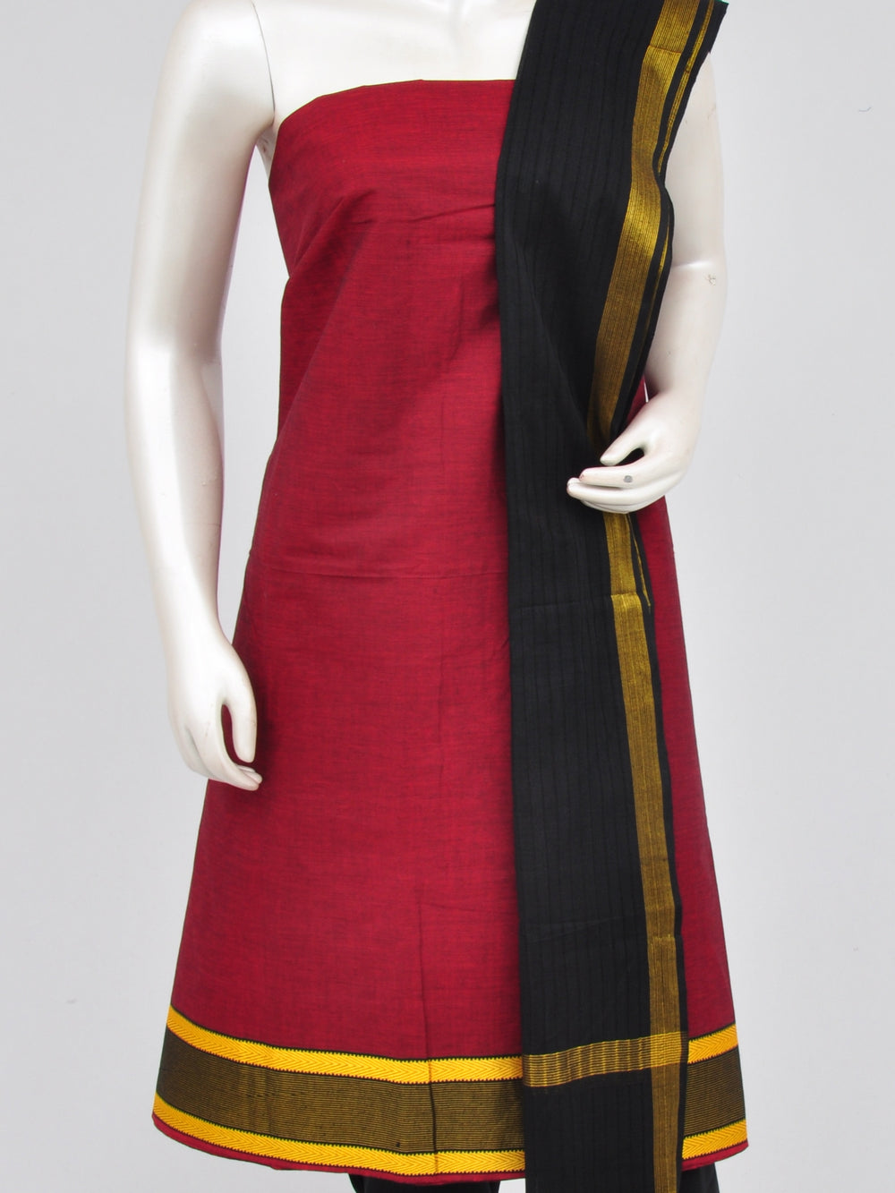 Zari border dress material [D60914016]