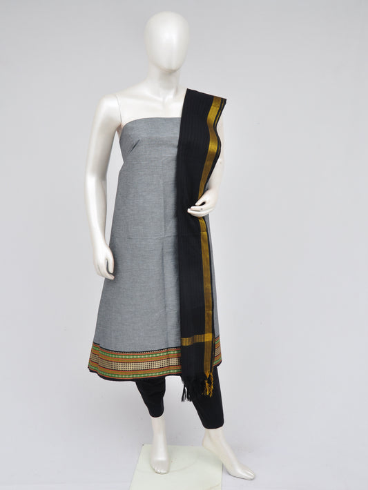 Zari border dress material [D60914021]