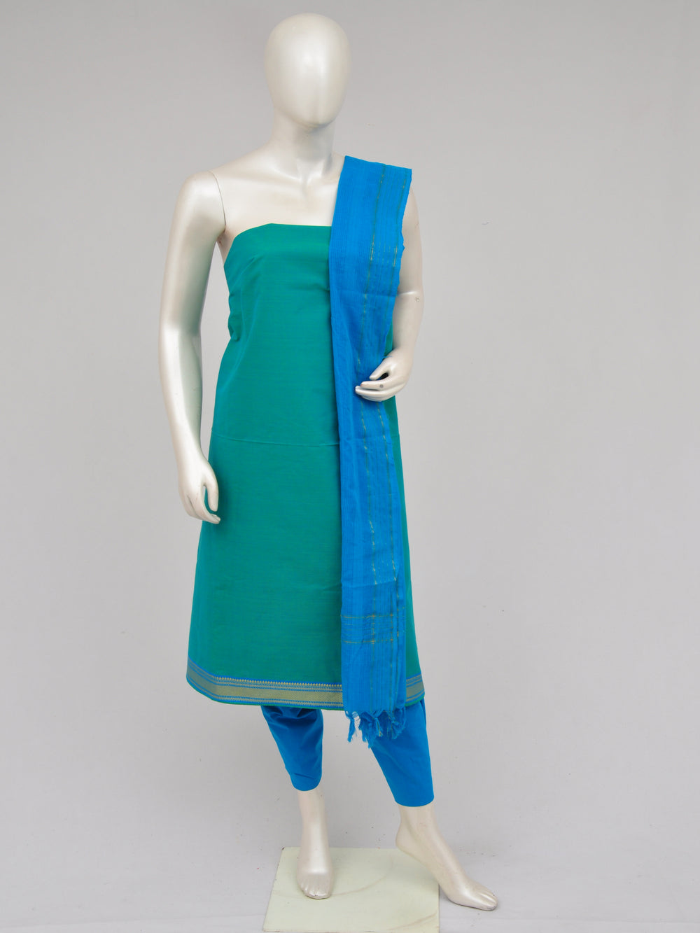 Zari border dress material [D60914024]
