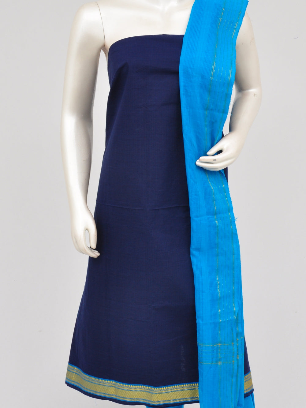 Zari border dress material [D60914026]