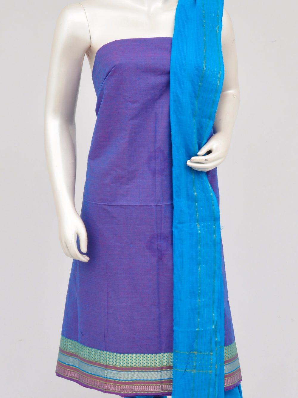 Zari border dress material [D60914028]