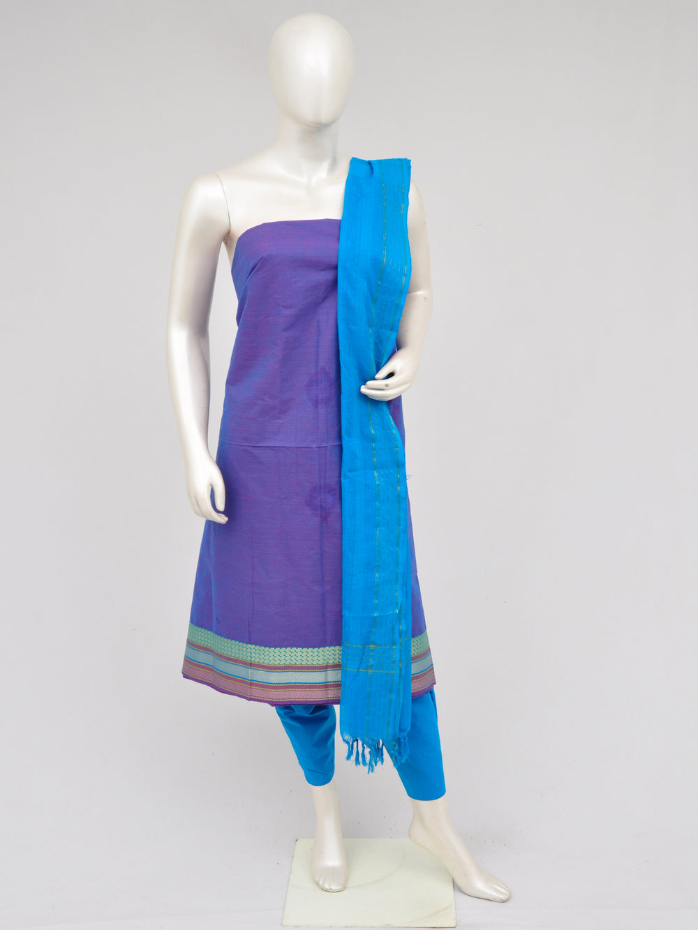 Zari border dress material [D60914028]