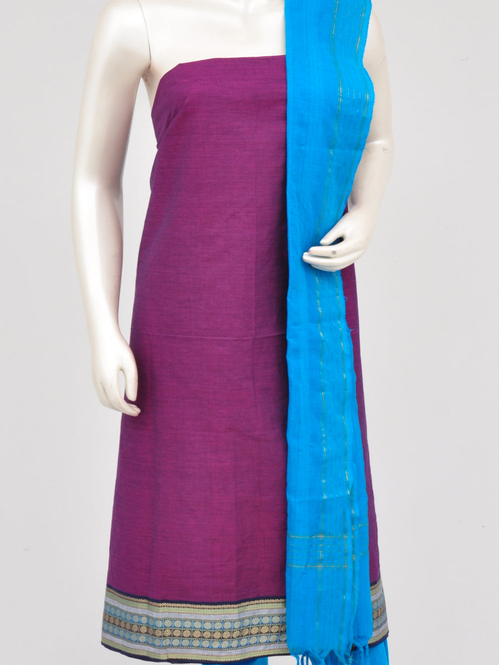 Zari border dress material [D60914029]