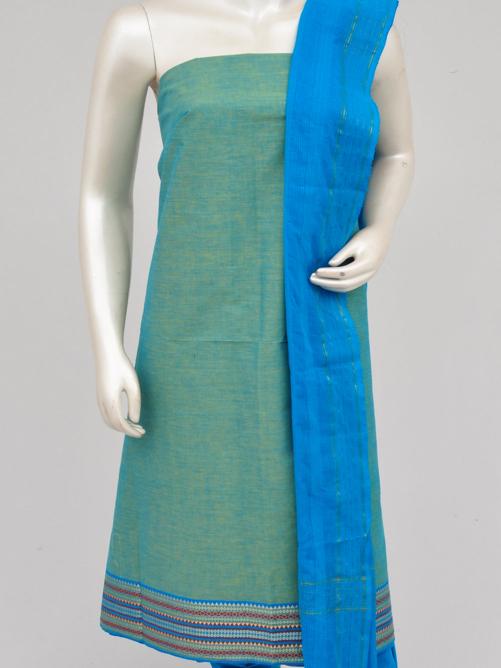 Zari border dress material [D60914031] - DressesForWomen.IN